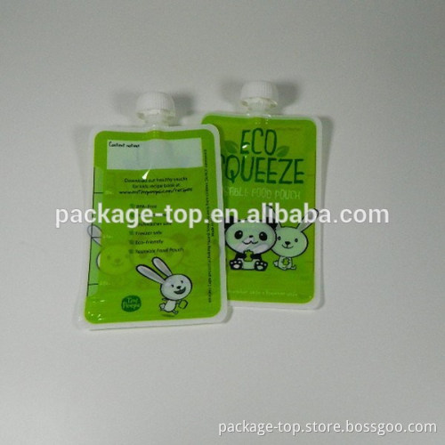 Phthalate FREE Reusable baby food pouch,baby food pouches for supermarket,freezer safe